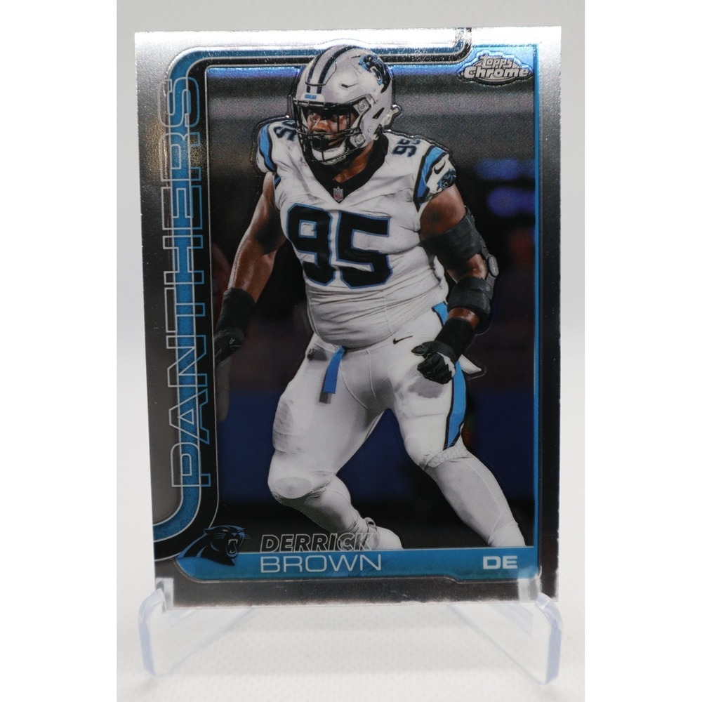 2025 Topps Chrome Football Base #47 Derrick Brown Panthers